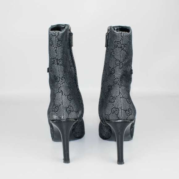 Gucci  | Monogram Heeled Booties sz 6.5 - Picture 4 of 8